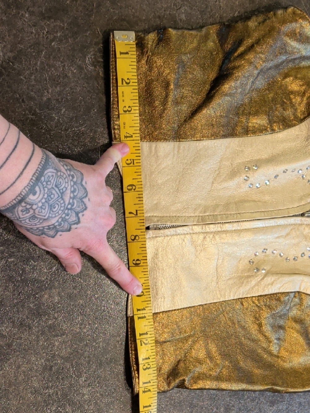 Metallic Gold & Cream Rodeo Vest - Picture 11 of 11